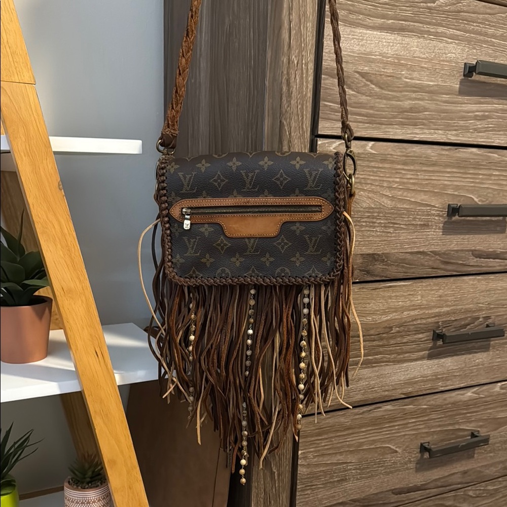 Louis Vuitton Brown Fringe Crossbody Bag